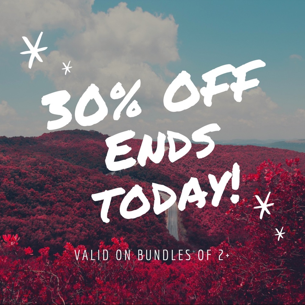 TODAY ONLY! 30% off bundles of 2 or more!!!!